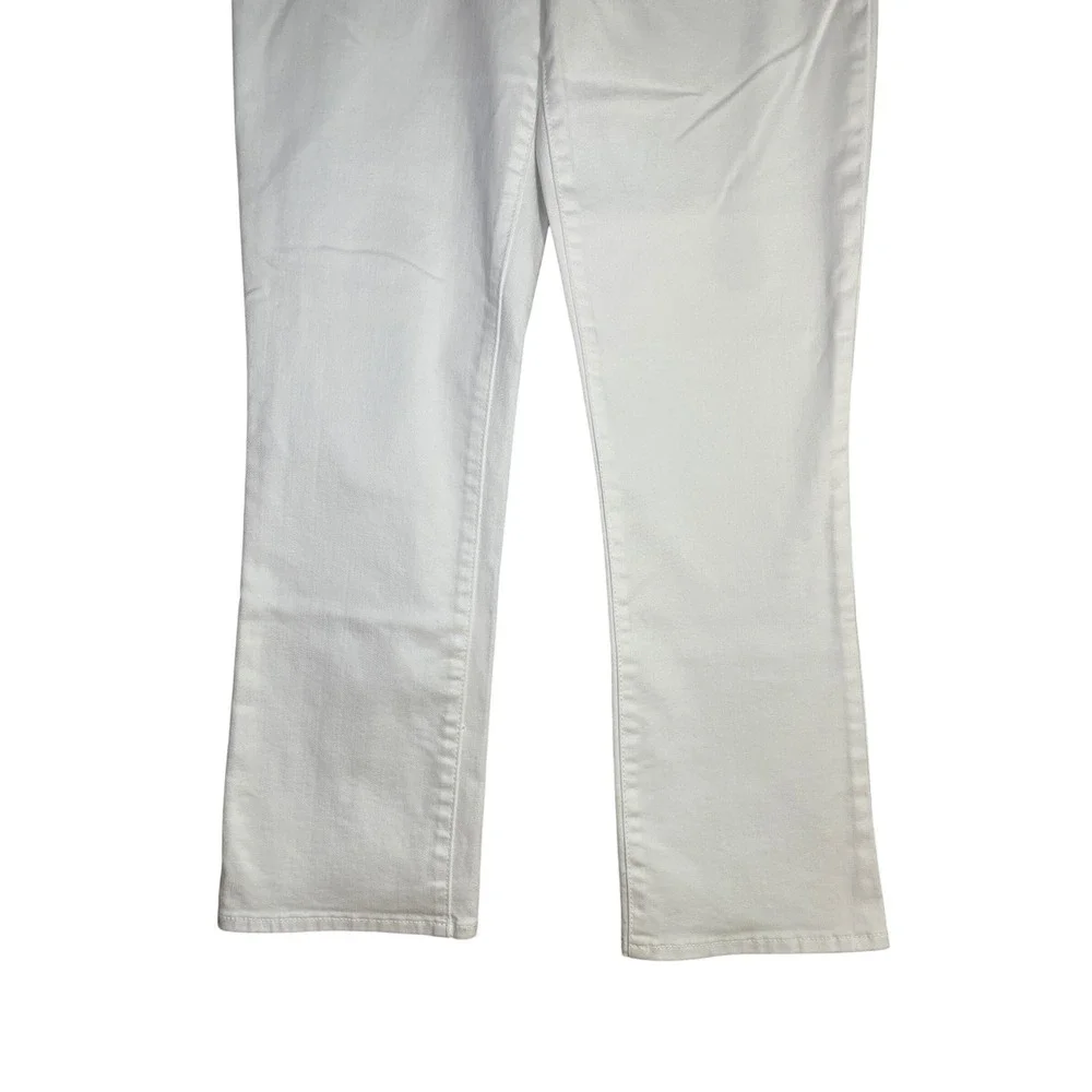 White Cropped Slim Jeans Women's 28 Tory Burch Designer Stretch Denim Preppy
